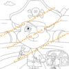 Children's Colouring book Pirates printable digital download for kids colouring pages - Image 7