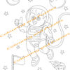 Children's Colouring book More Fun In Space printable digital download for kids colouring pages - Image 6