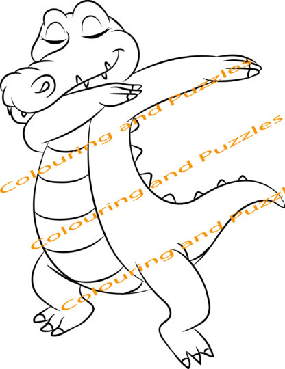 Children's Colouring book Dabbing Animals doing the Dabbing dance printable digital download for kids colouring pages - Image 5