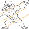 Children's Colouring book Dabbing Animals doing the Dabbing dance printable digital download for kids colouring pages - Image 6
