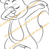 Children's Colouring book Dabbing Animals doing the Dabbing dance printable digital download for kids colouring pages - Image 7