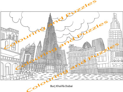 aMazing Adult colouring Cityscapes from around the World printable digital download for grownups colouring pages book - Image 3