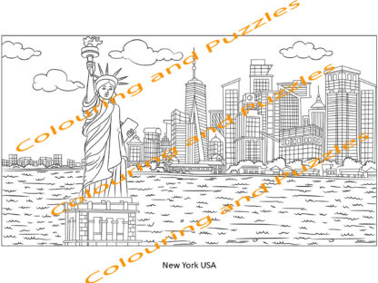aMazing Adult colouring Cityscapes from around the World printable digital download for grownups colouring pages book - Image 5