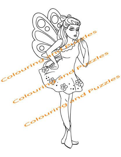 Children's Colouring book Fairies printable digital download for kids colouring pages - Image 8