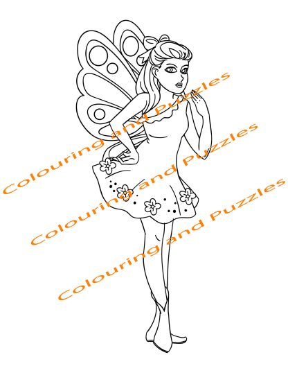 Children's Colouring book Fairies printable digital download for kids colouring pages - Image 8