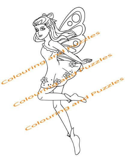 Children's Colouring book Fairies printable digital download for kids colouring pages - Image 11