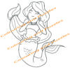 Children's Colouring book Mermaids printable digital download for kids colouring pages - Image 6