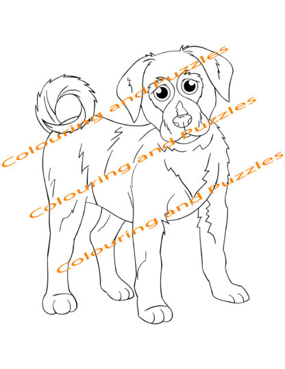 Children's Colouring book Cute Puppies printable digital download for kids colouring pages - Image 4