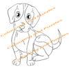 Children's Colouring book Cute Puppies printable digital download for kids colouring pages - Image 2