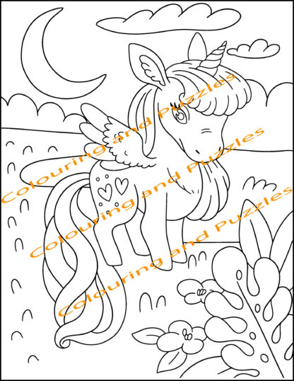 Children's Colouring books Unicorns and Baby Unicorns printable digital download for kids colouring pages activity - Image 5