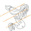 Children's Colouring book Mermaids printable digital download for kids colouring pages - Image 9