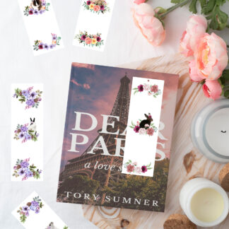 Set of 5 pretty Floral Bunny themed Printable Bookmarks home printable PDF instant download