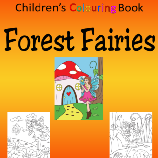 Children's Colouring book Forest Fairies printable digital download for kids colouring pages