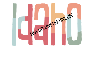Colorful Idaho State Graphic Clip Art - Instant Download - PNG, PDF, JPEG