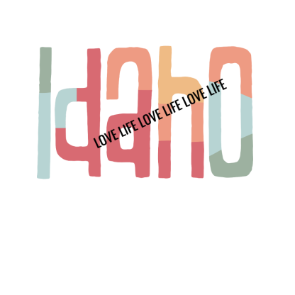 Colorful Idaho State Graphic Clip Art - Instant Download - PNG, PDF, JPEG
