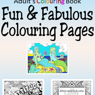 aMazing Adult Colouring Fun and Fabulous - 40 Designs affirmations and quotes printable digital download for grownups colouring pages