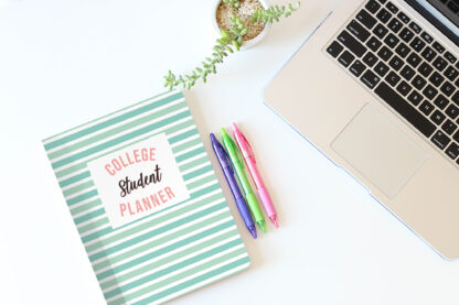 College Planner digital download hyperlink pages undated Goodnotes girl female student academic - Image 2