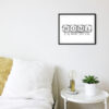 Decorative wall art hanging picture print at home art to frame either black or with "gold" accents A4 landscape format - Image 2