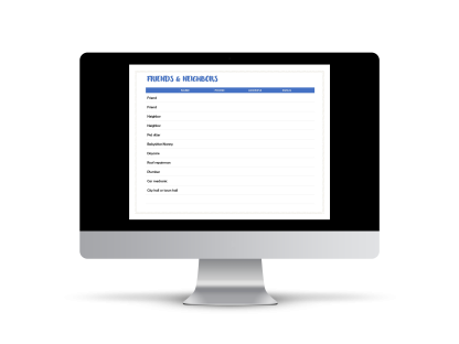 Printable Emergency Contacts List for Family Members and Caregivers - Image 3