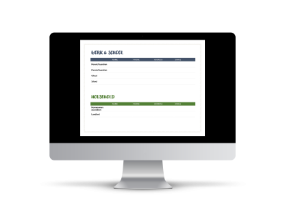Printable Emergency Contacts List for Family Members and Caregivers - Image 4