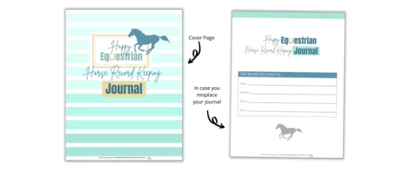 Horse Owner Journal | Horse Record Keeping Journal | Horse Health Records | Horse Vaccination Records | Horse Record Printable - Image 3