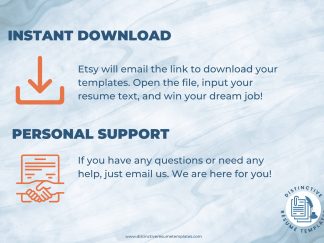 ATS Friendly Resume Template for MS Word plus Matching Biography and Cover Letter Templates | Modern & Eye-Catching