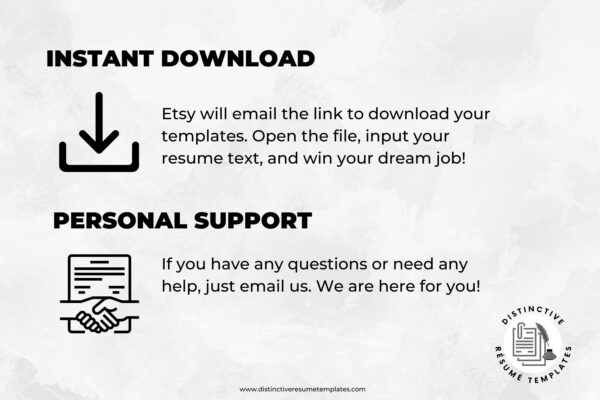 CV Resume Template Word; Professional Resume; ATS Friendly; Matching Biography & Cover Letter Templates