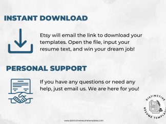 Word Resume Template, ATS-compatible, Traditional and Modern Professional Resume CV Template, Easy to Use