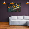 Feng Shui Wall Art - 9 Koi Fish, Wall Art For Living Room & Office, North Wall or Southeast corner, Feng Shui for Longevity/Abundance - Image 2