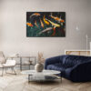 Feng Shui Wall Art - 9 Koi Fish, Wall Art For Living Room & Office, North Wall or Southeast corner, Feng Shui for Longevity/Abundance - Image 3