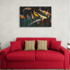 Feng Shui Wall Art - 9 Koi Fish, Wall Art For Living Room & Office, North Wall or Southeast corner, Feng Shui for Longevity/Abundance - Image 4