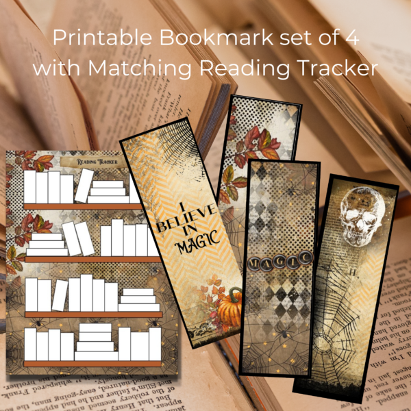 Magic themed Bookmarks with matching book tracker page