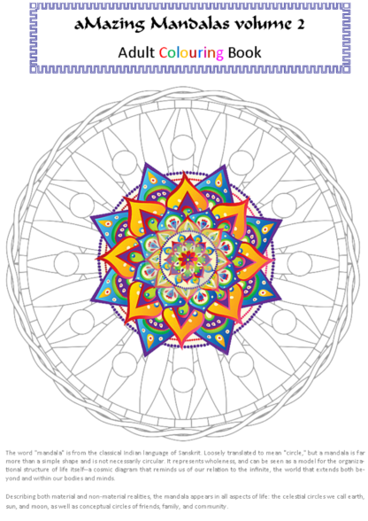 Mandala colouring book, 100 designs printable digital download for grownups colouring pages
