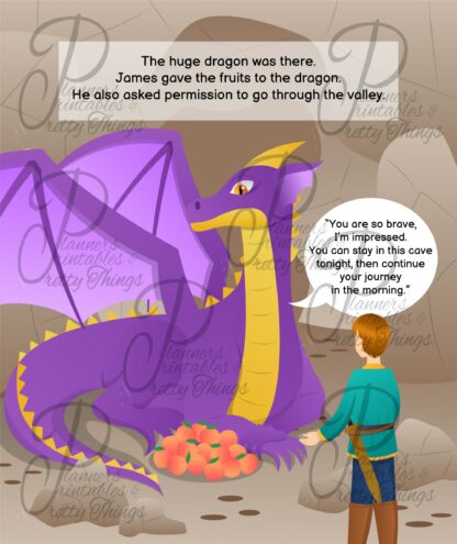 Prince and the Dragon personalised children's story book for boys PDF Goodnotes home printable - Image 4