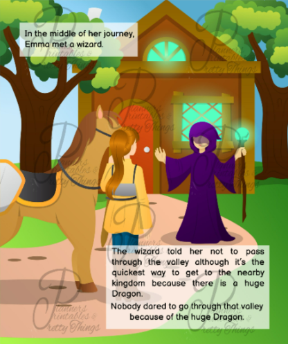 Princess and the Dragon personalised children's story book for girls PDF Goodnotes home printable - Image 4
