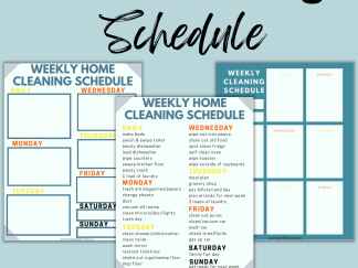 Weekly Cleaning List