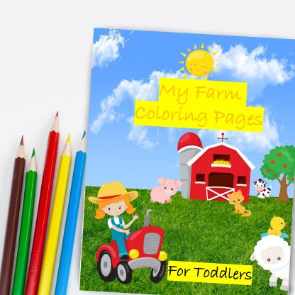 MY FARM Coloring Pages For Toddlers. Printable DIGITAL DOWNLOAD!