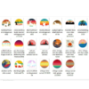 Retro Sunset Clipart 30 Pack Bundle #4 - Image 2