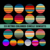 Retro Sunset Clipart 33 Pack Bundle #6