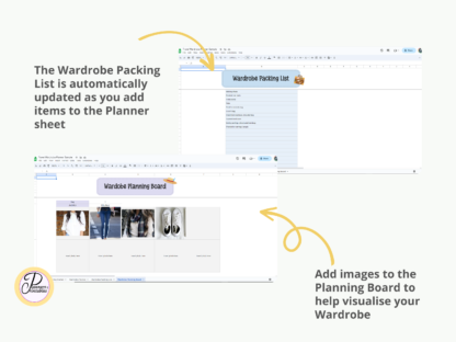 Travel Wardrobe Planner Google Sheets - Image 3