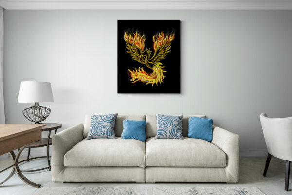 Feng Shui Wall Art - Phoenix, Wall Art For Home & Office, South Wall Art, Feng Shui For Fame And New Opportunities - Image 2