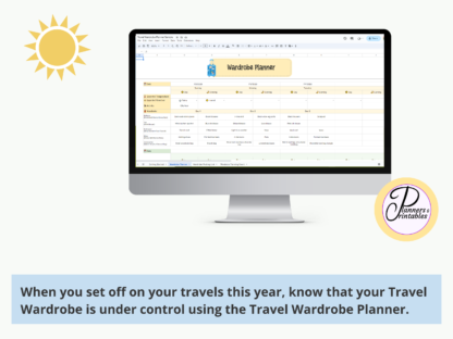 Travel Wardrobe Planner Google Sheets - Image 2