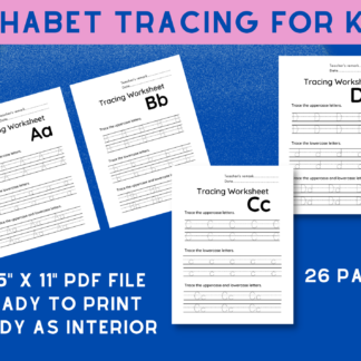 Alphabet Tracing for Kids Printable