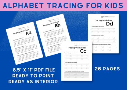 Alphabet Tracing for Kids Printable