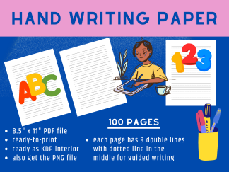 Hand Writing Practice Sheets Printable 100 pages PDF