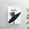 Just Livin My Aloha Poster Mockup