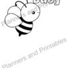 Set of 10 Bee Positive affirmation Printable Bookmarks to colour home printable PDF instant download - Image 6