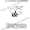 Set of 10 Bee Positive affirmation Printable Bookmarks to colour home printable PDF instant download - Image 7