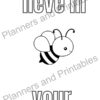 Set of 10 Bee Positive affirmation Printable Bookmarks to colour home printable PDF instant download - Image 8