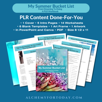 My Summer Bucket List, From Dreaming To Doing, A PLR Workbook - Image 2